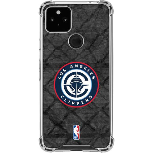 NBA Los Angeles Clippers Black Rust Google Pixel 5a 5G Clear Case